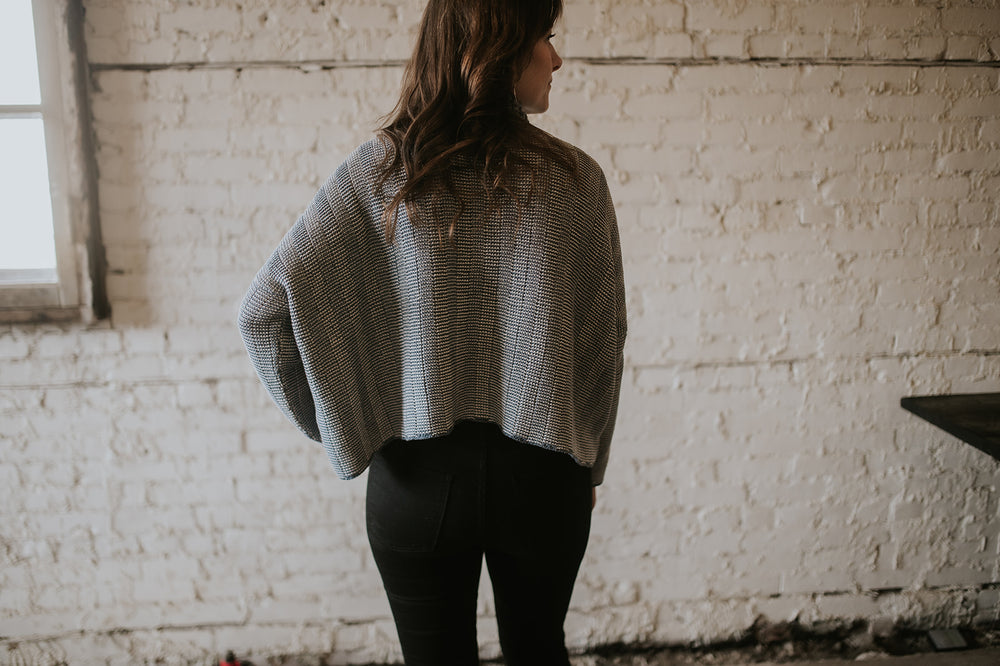 Boxy, textured, cotton sweater