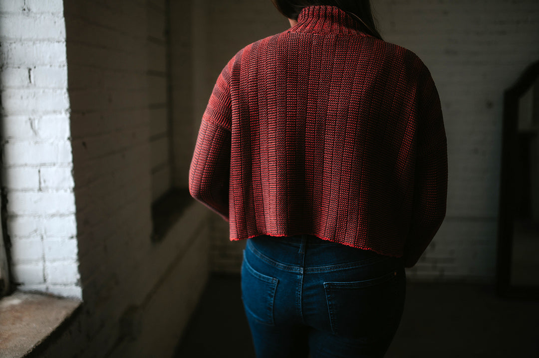 Boxy, textured, cotton sweater