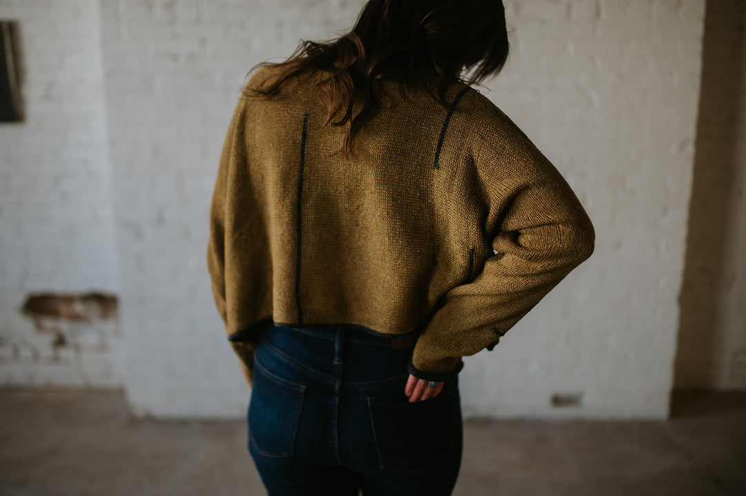 silk sweater mustard