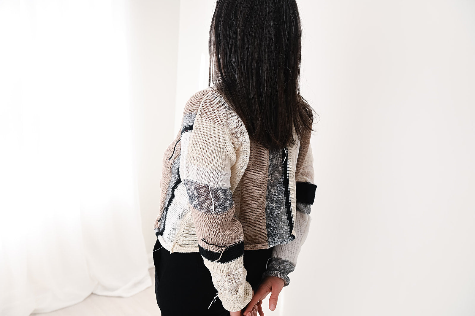 トップス theredthread S lace up cardigan THEREDTHREAD】S lace up cardigan